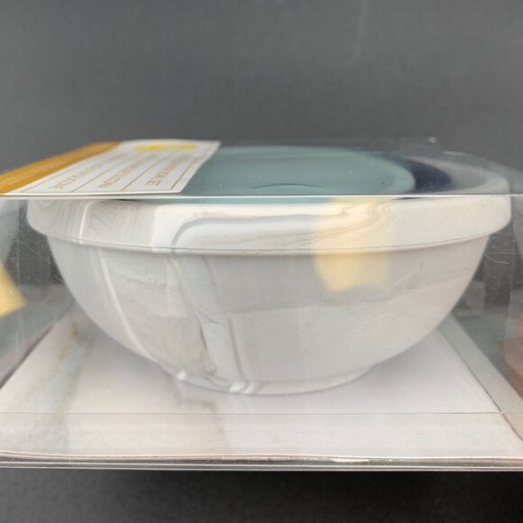 Wilton 3-Piece Silicone Prep Bowl Set Blue White Gray Dishwasher Safe Small - Picture 3 of 6